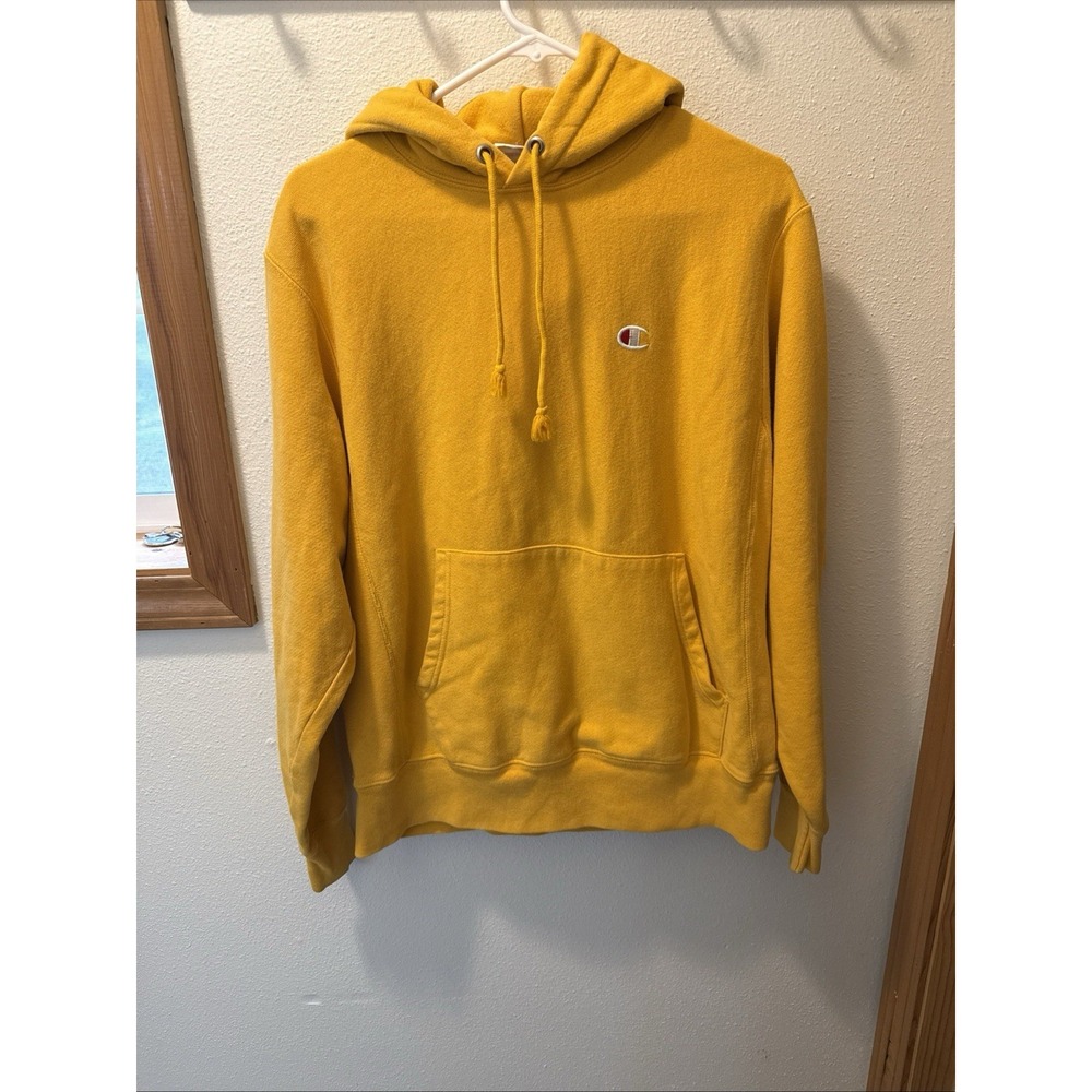 Vintage Champion Reverse Weave Hoodie (M) - C Gold. See Disc At Bottom
